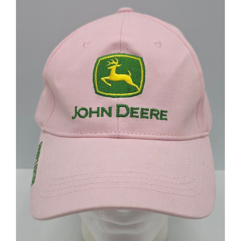 John Deere Strapback Cap Women OSFA Pink Owners Edition Logo Hat